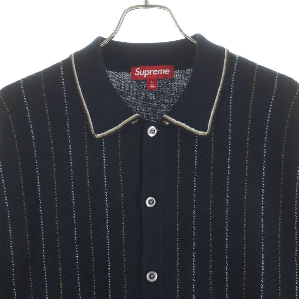 SUPREME (シュプリーム) 25SS Herringbone Cardigan Black