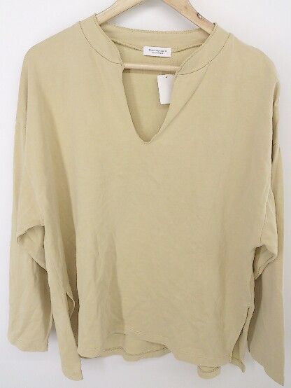◇ BEAUTY & YOUTH UNITED ARROWS Vネック コットン100% 長袖 Tシャツ カットソー イエロー系 レディース P 【中古】 【1208300006503】