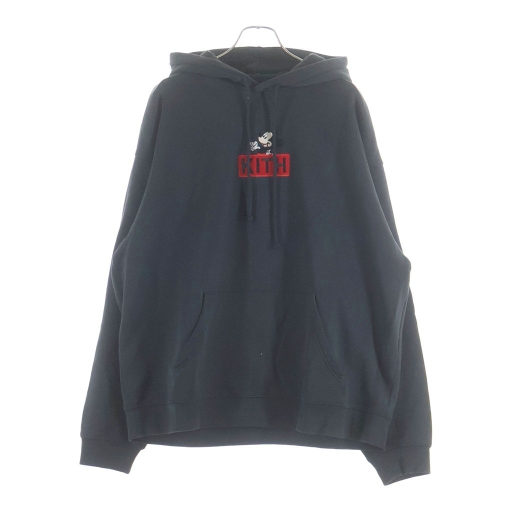 KITH (キス) ×Disney Mickey Classic Logo Hoodie ディズニー ミッキー クラシックロゴ フーディ パーカー 23-070-060-0032-4-0 ブラック