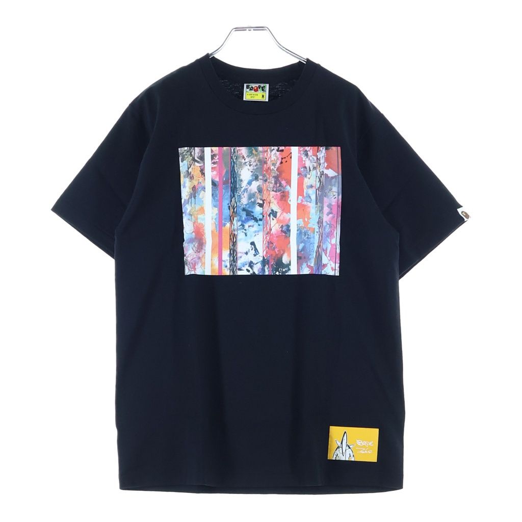 A BATHING APE (アベイシングエイプ) × Futura Graffiti Art フューチュラ グラフィティ アートプリント 半袖Tシャツ カットソー ブラック