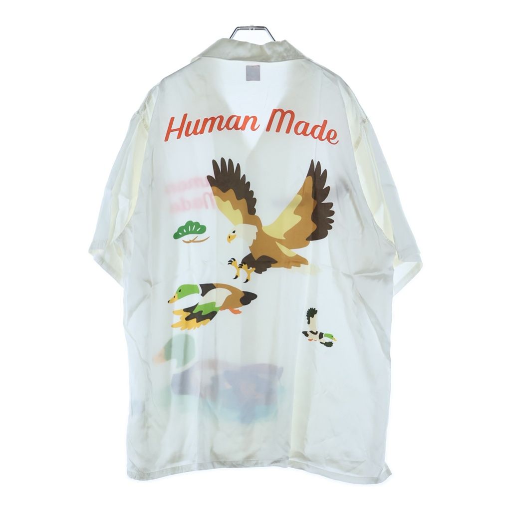 HUMAN MADE (ヒューマンメイド) バックロゴデザイン オープンカラー 半袖シャツ ホワイト