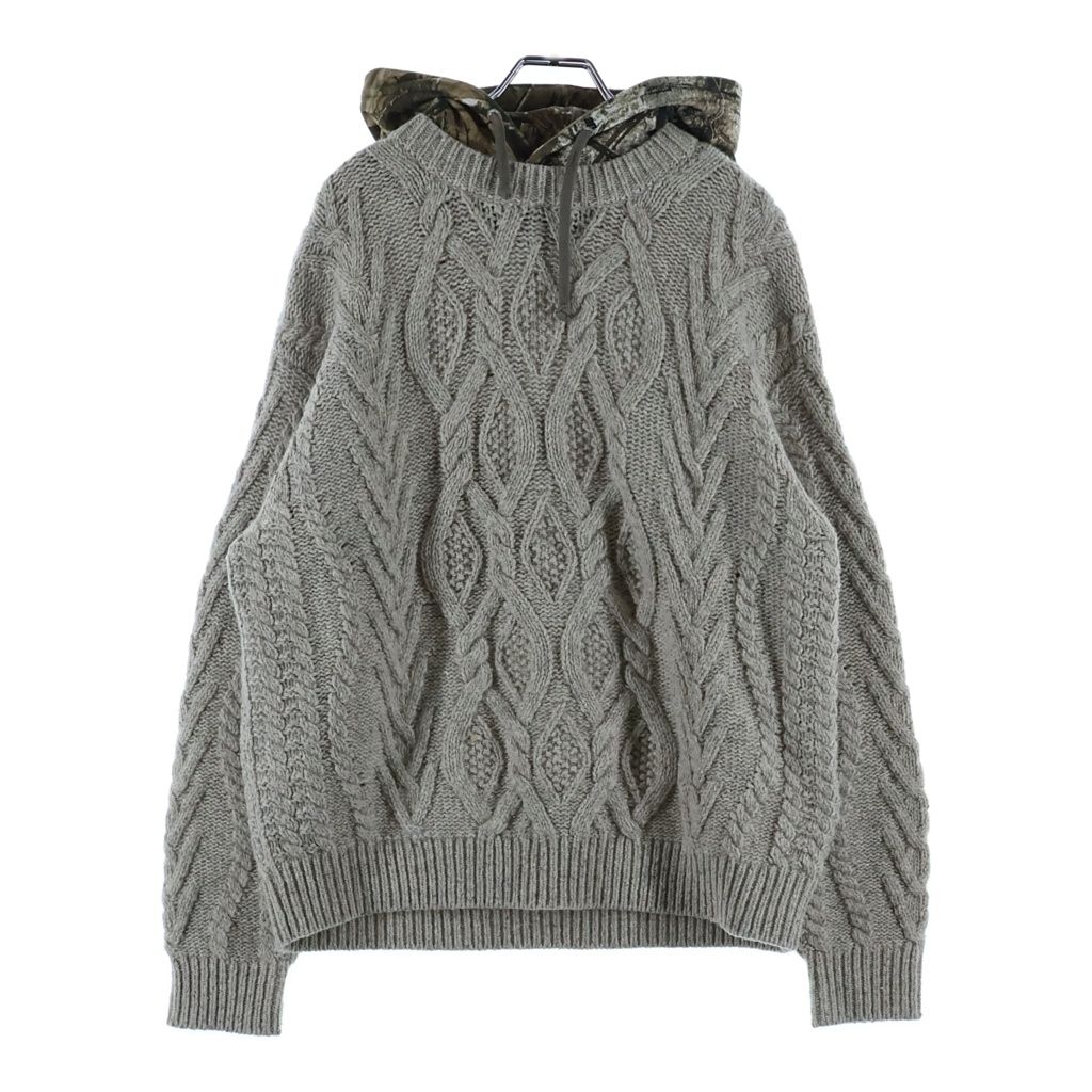 supreme 25aw Cable Hooded Sweater ニット　L SUPREME (シュプリーム) 25AW Cable Hooded Sweater ケーブルニット
