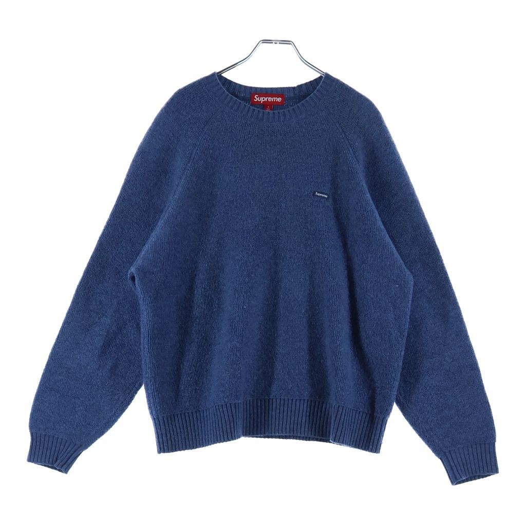 SUPREME (シュプリーム) 24AW Terry Small Box Sweater テリー スモールボックスロゴ クルーネックニットセーター ネイビー