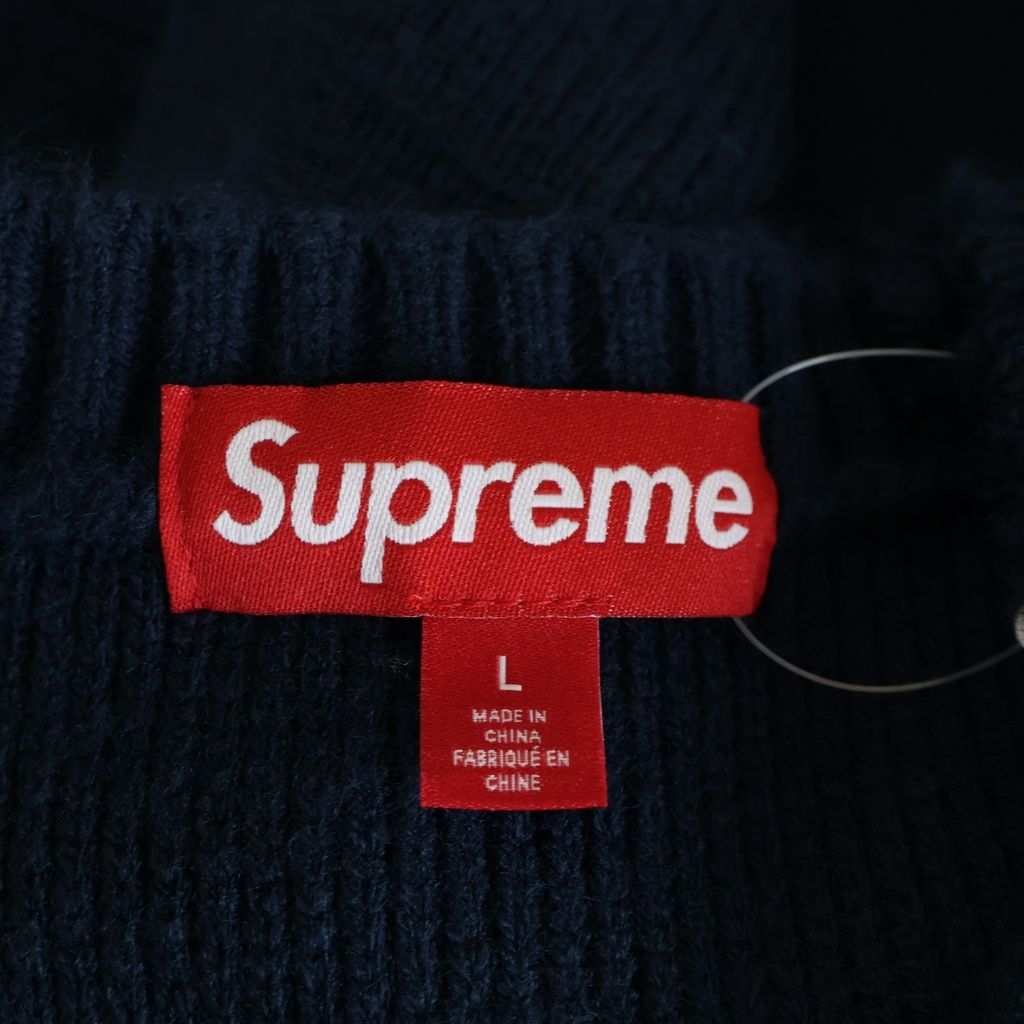 SUPREME (シュプリーム) 26SS Raised Stripe Sweater Navy レイズド
