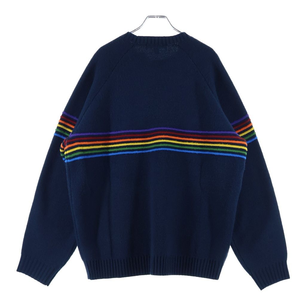 SUPREME (シュプリーム) 26SS Raised Stripe Sweater Navy レイズド