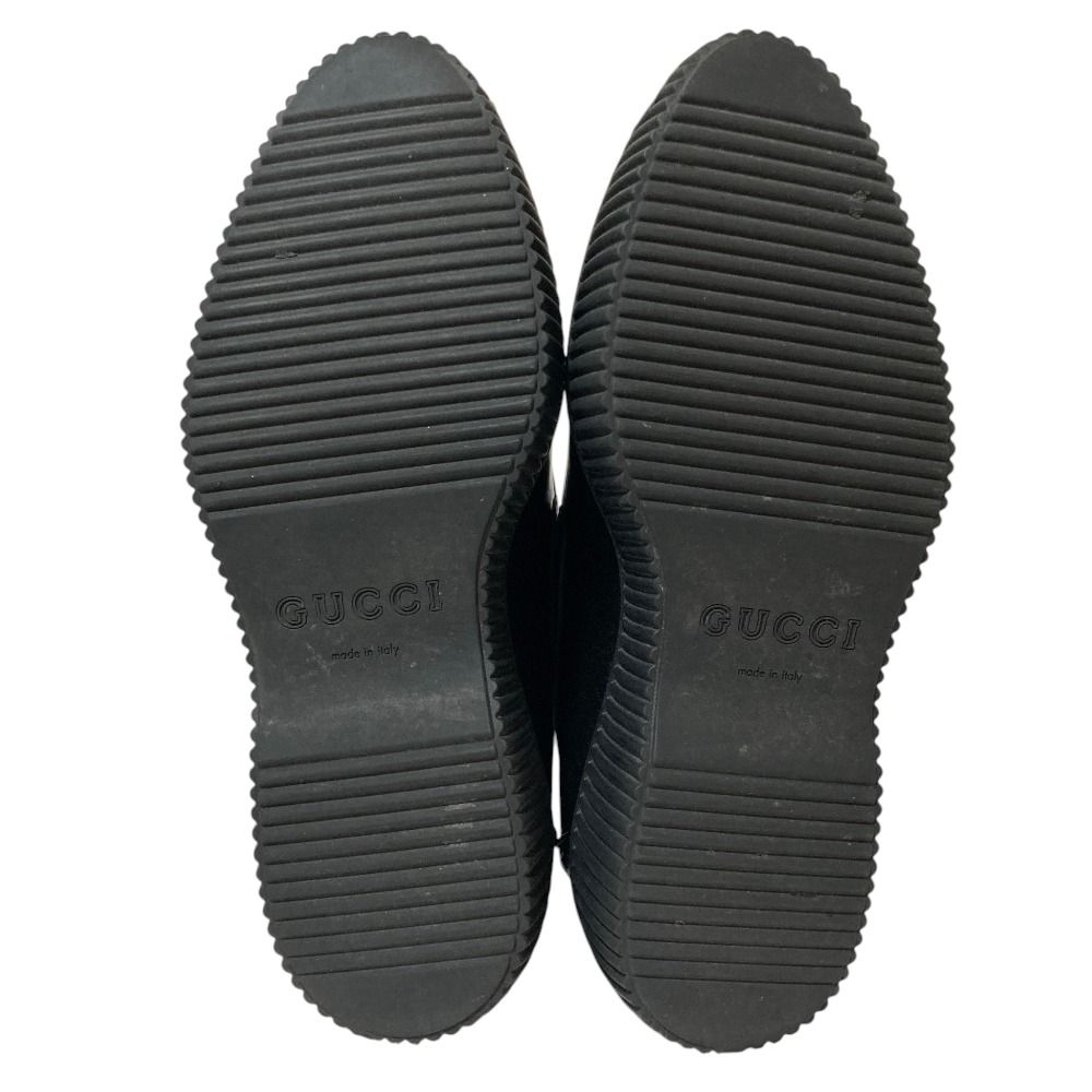 美品 GUCCI グッチ ロゴプレート ホースビット クリーパー ローファー