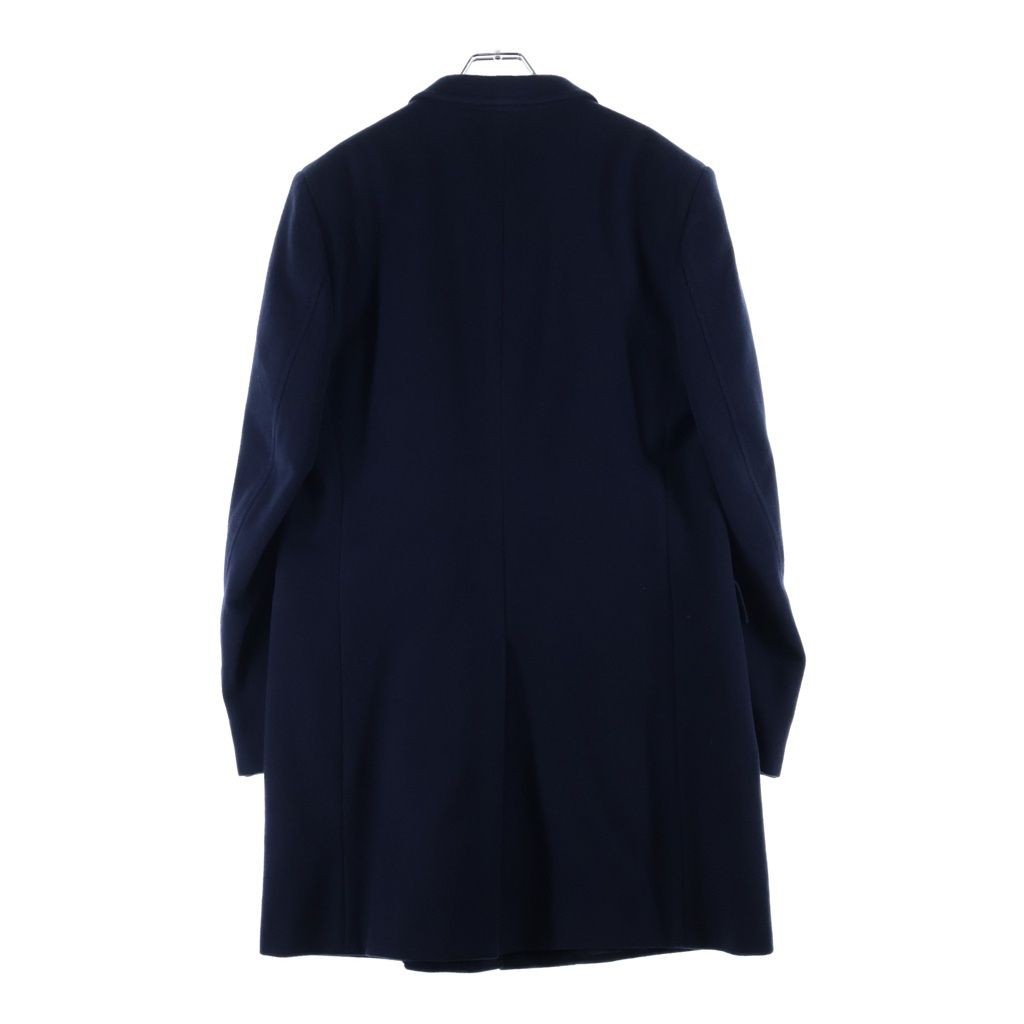 GUCCI (グッチ) 3B Wool Coat シングル ウールロングコート ネイビー