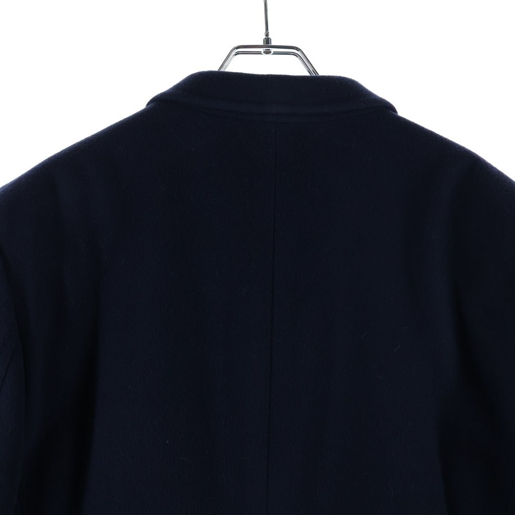 GUCCI (グッチ) 3B Wool Coat シングル ウールロングコート ネイビー