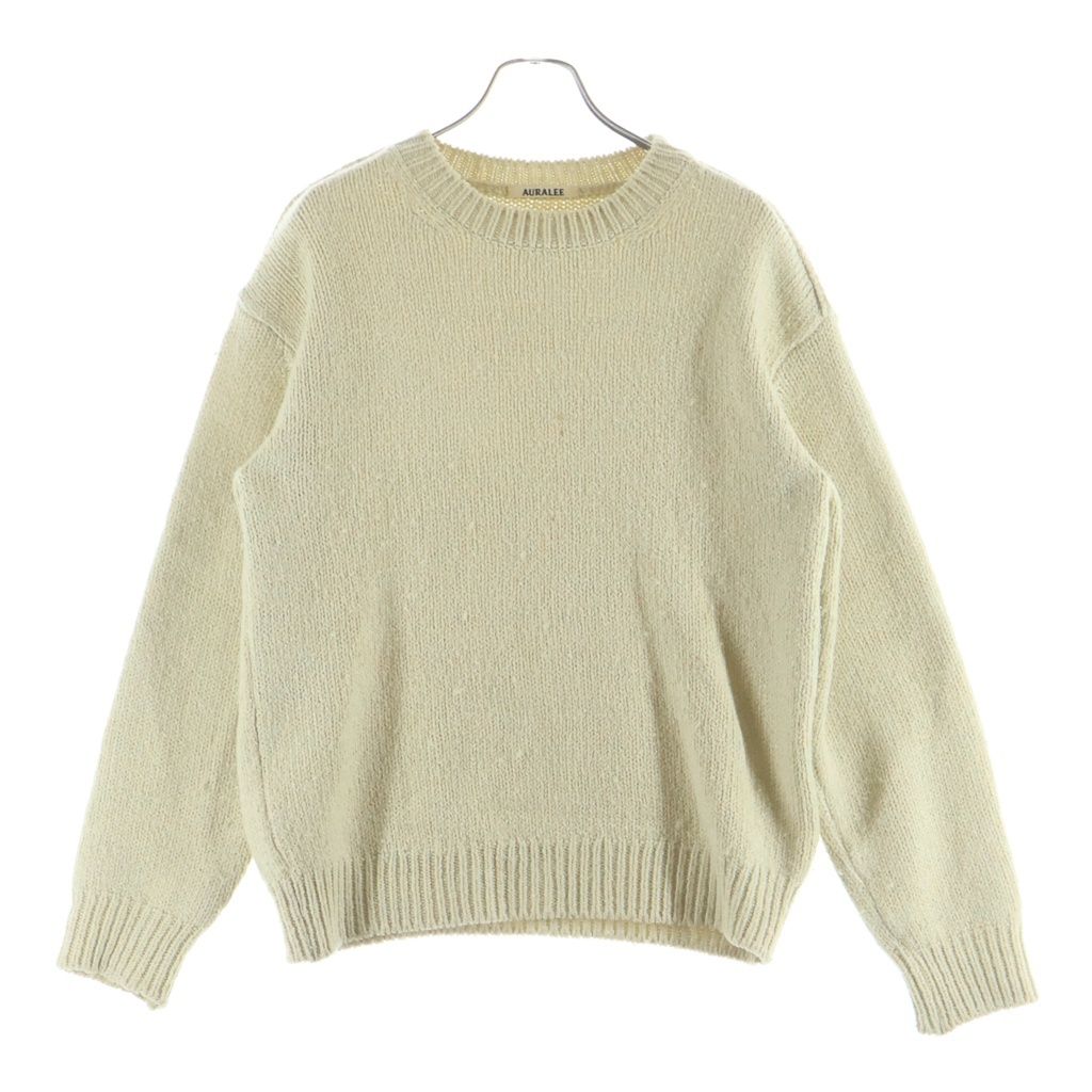 AURALEE (オーラリー) SUPER KID MOHAIR KNIT スーパー キッド モヘア ニット セーター グリーン A23AP02MK