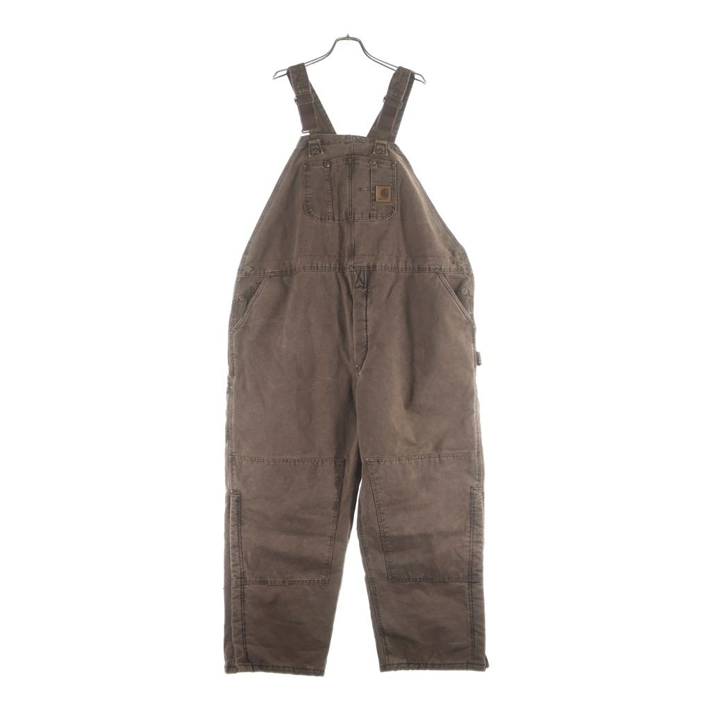 C2712 オーバーオール ワーク ダック地 ダブルニー Carhartt（カーハート） ダブルニー ブラウン ダック地 オーバーオール Carhartt パンツ