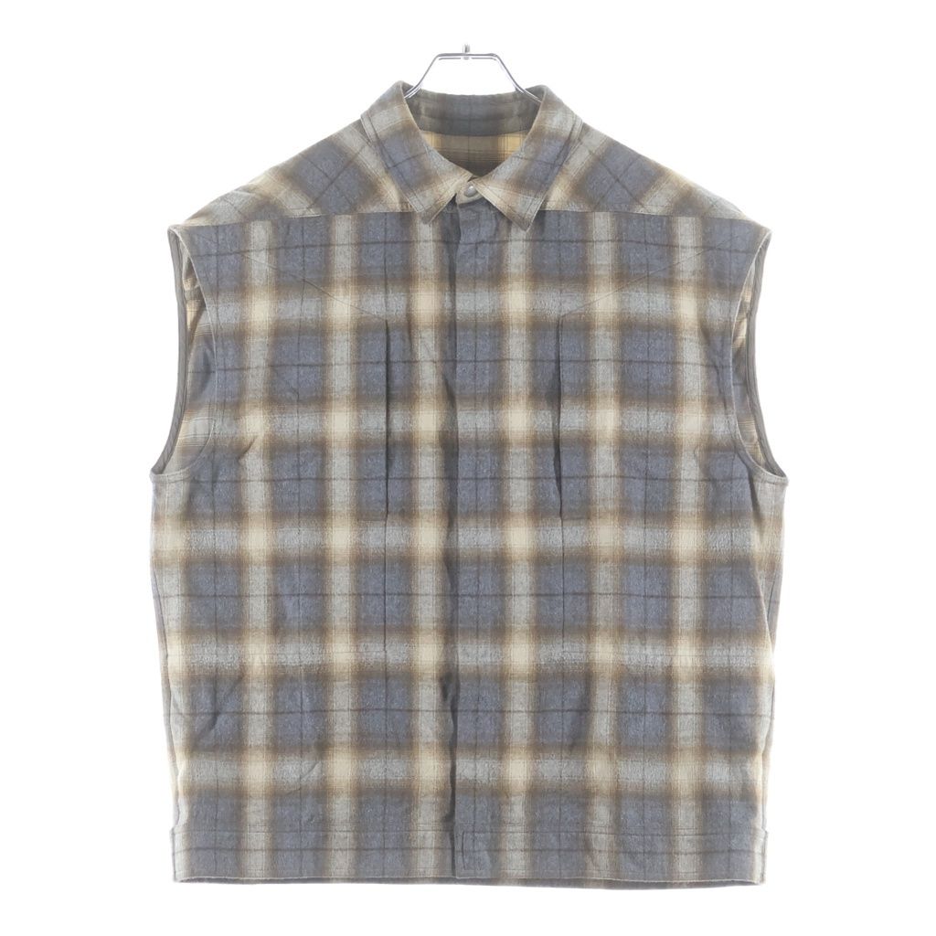 Rick Owens (リックオウエンス) 26SS CP Sleeveless Jumbo Shirt スリーブレスチャック半袖シャツ ブラウン RU01E5776-CP 45,669円