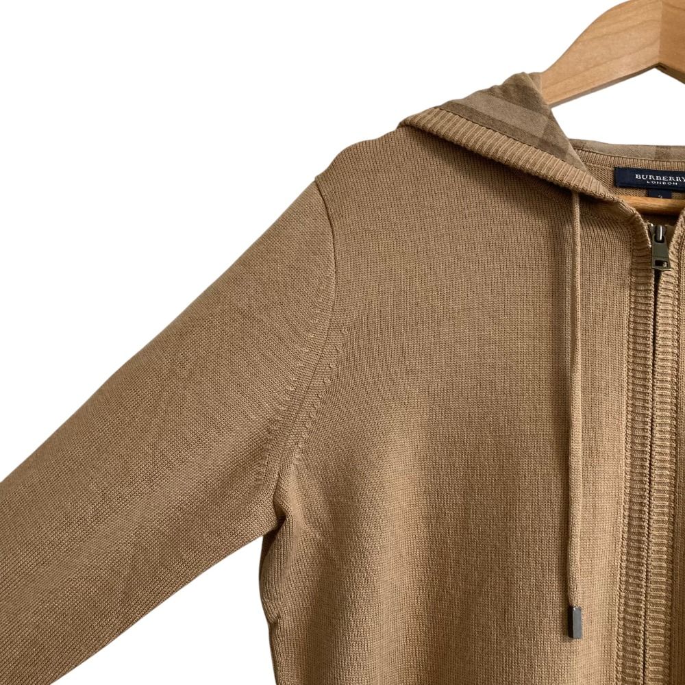 美品 BURBERRY LONDON バーバリーロンドン ニットジップパーカー
