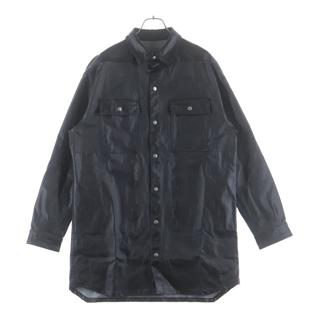 Rick Owens (リックオウエンス) 24SS LIDO オーバーサイズ アウターシャツ ブラック RU01D3728-SCT