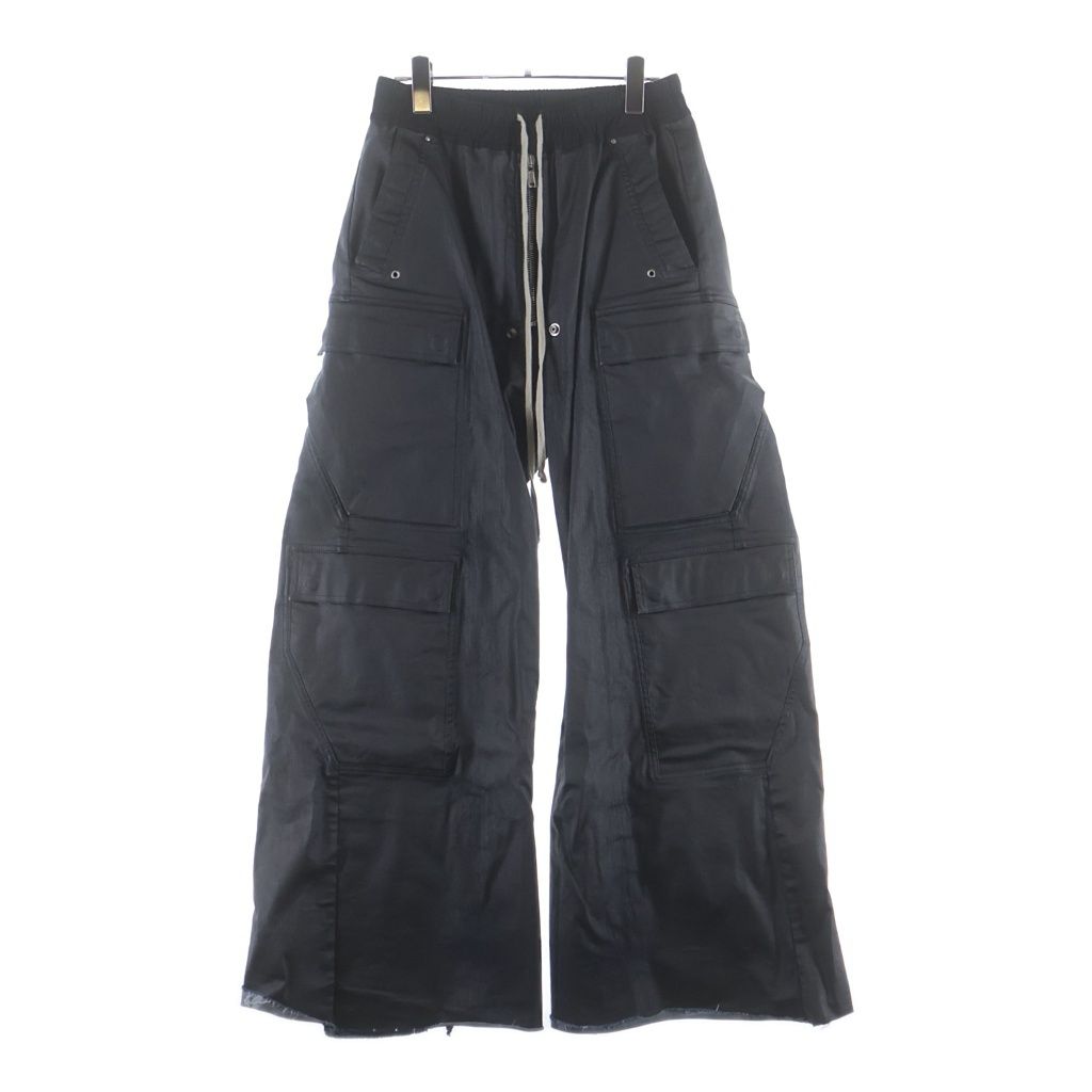 Rick Owens (リックオウエンス) 24AW CARGOBELAS カーゴベラ コーティングブラック デニムパンツ RU02D6339-SCT