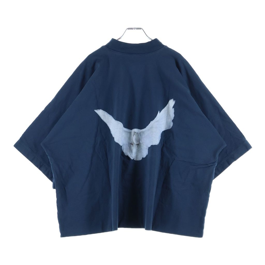 YEEZY GAP (イージーギャップ) Engineered By Balenciaga バックプリント半袖Tシャツ ブルー
