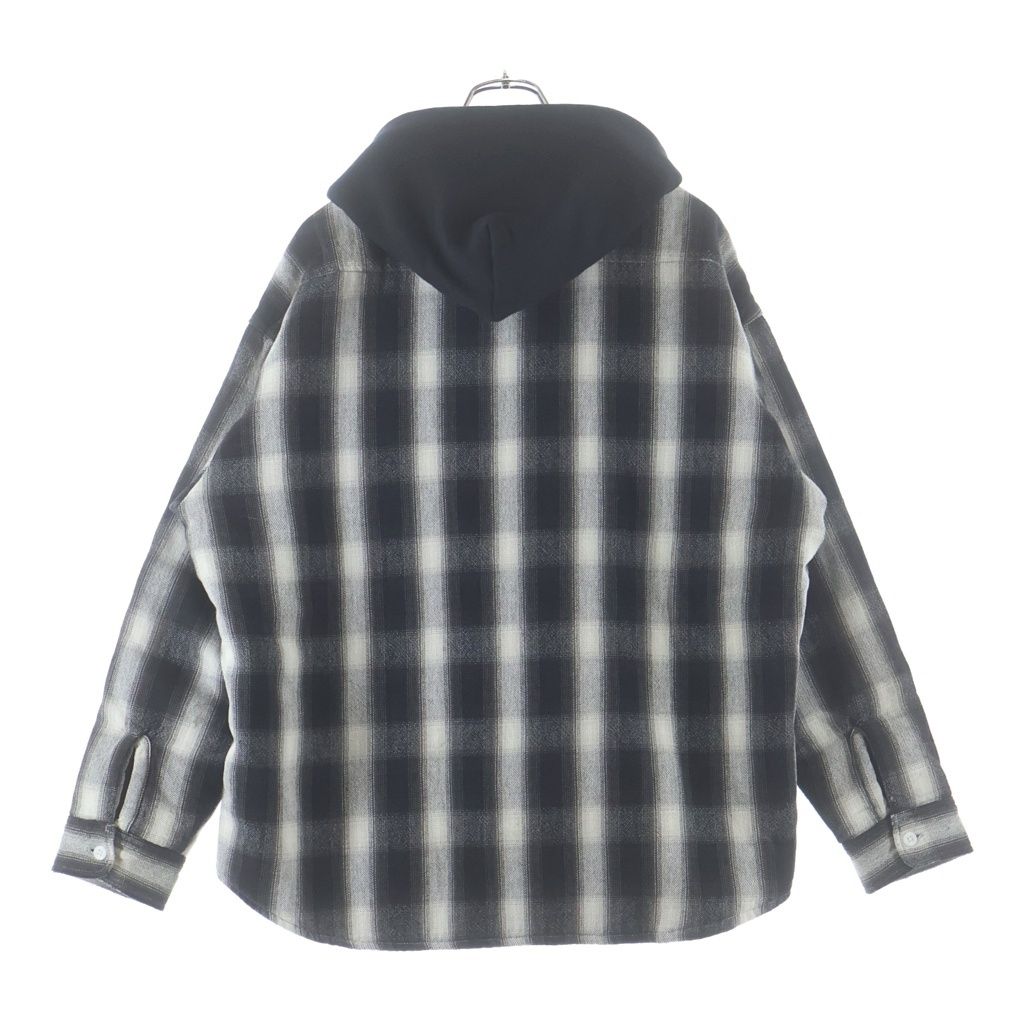 SAINT MICHAEL セントマイケル 23AW CHECK SHIRT PARKA SM-A23-0000-046 チェックシャツ パーカー オンブレチェック ジャケット ブラック/ホワイト SAINT MICHAEL (セントマイケル) 23AW SHIRT PARKA CHECK シャツ