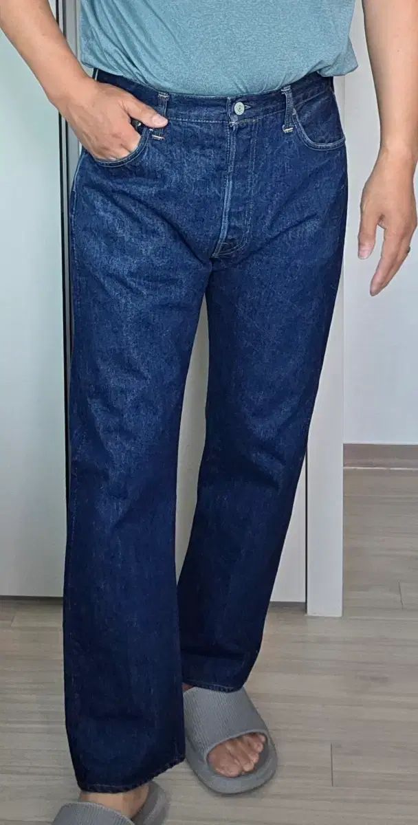 オアスロウ orSLOW 105 ワンウォッシュ セルビッジ ジーン パンツ L (3)