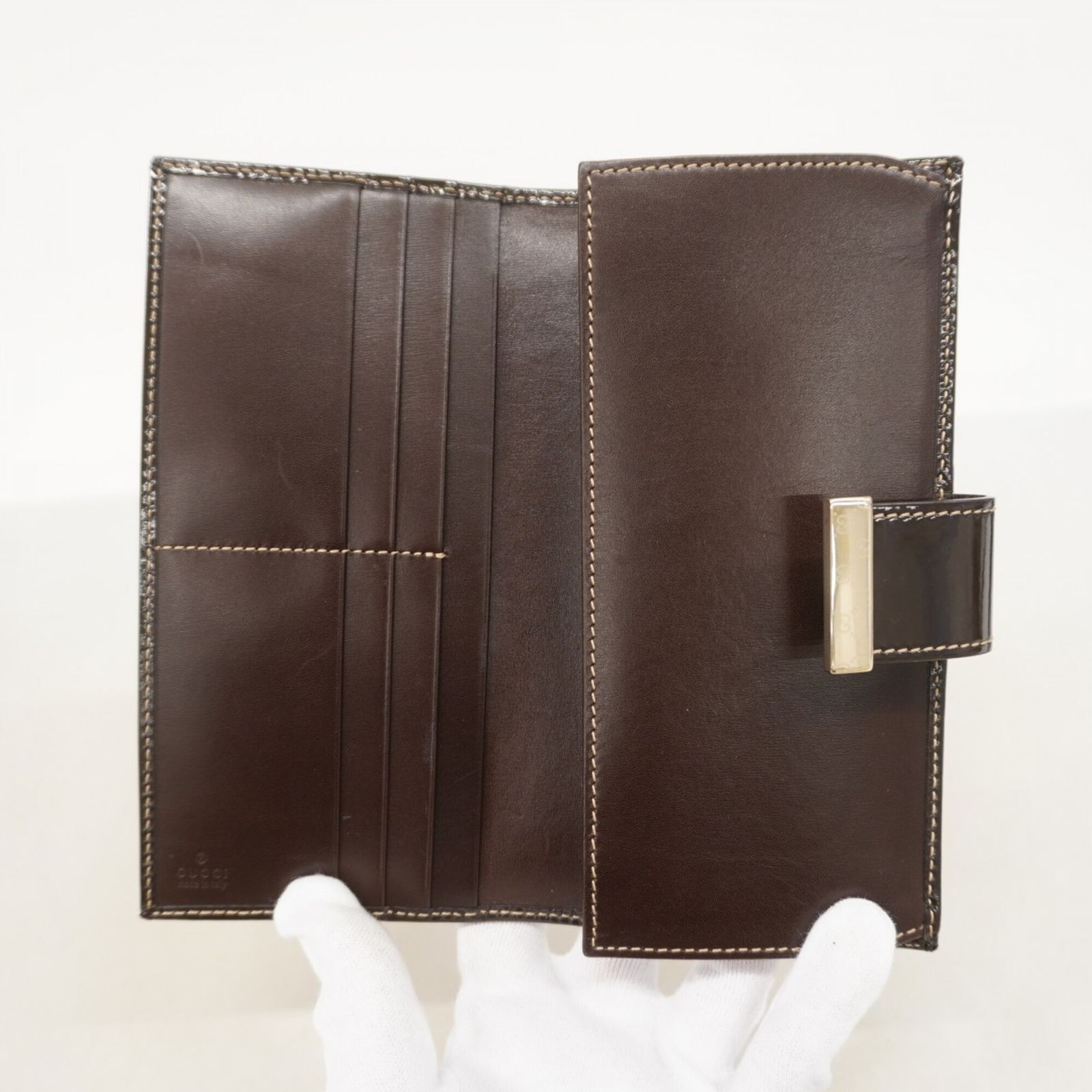GUCCI GGパターン ブラウンレザー長財布 グッチ(Gucci) グッチ 長財布 GGスプリーム 212096 ブラウン