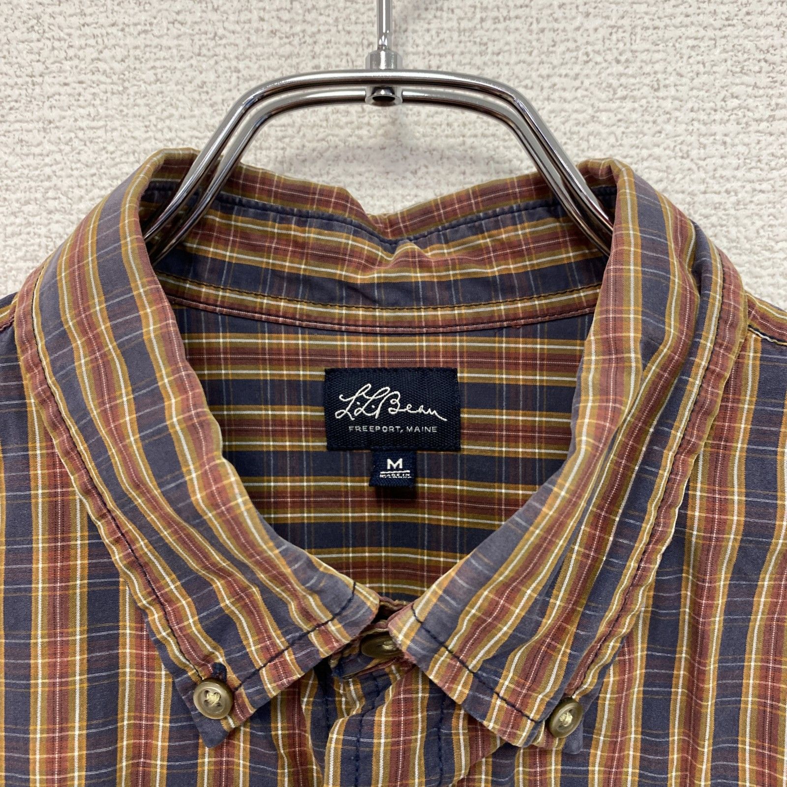 L.L.Bean エルエルビーン 長袖ボタンダウンシャツ チェック柄 マルチ 