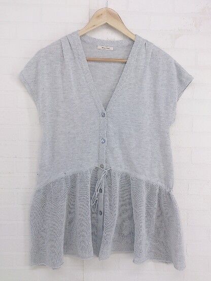 ◇ Simplicite シンプリシテェ ノースリーブ ニット ブラウス グレー レディース P 【中古】 【1209210002746】