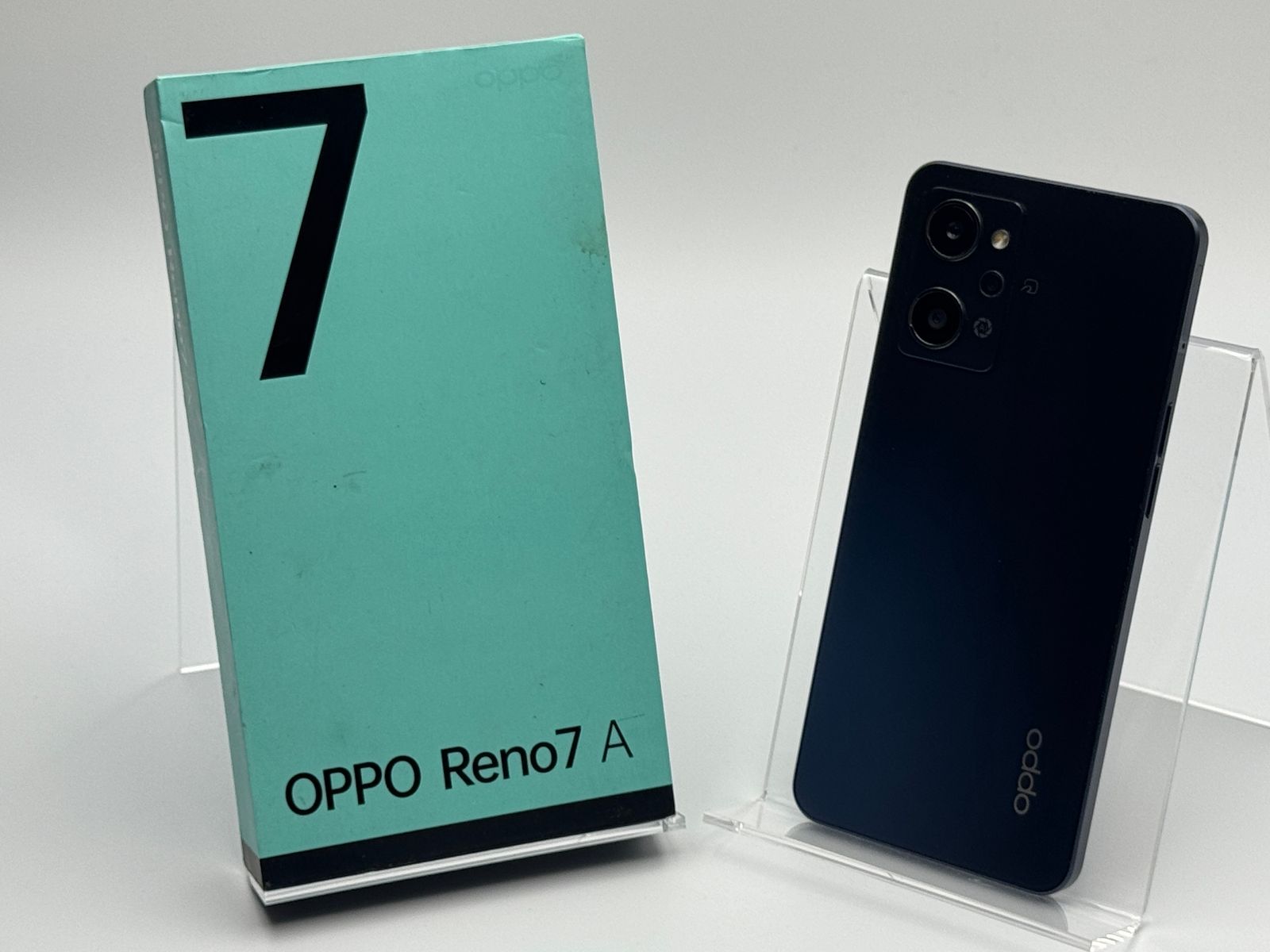 箱付き中古A】OPPO Reno7 A A201OP スターリーブラック SIMフリー 白