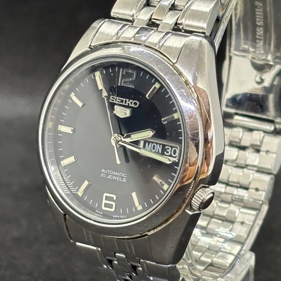 稼働品・簡易清掃済み】SEIKO 5 セイコーファイブ 自動巻き 21石 