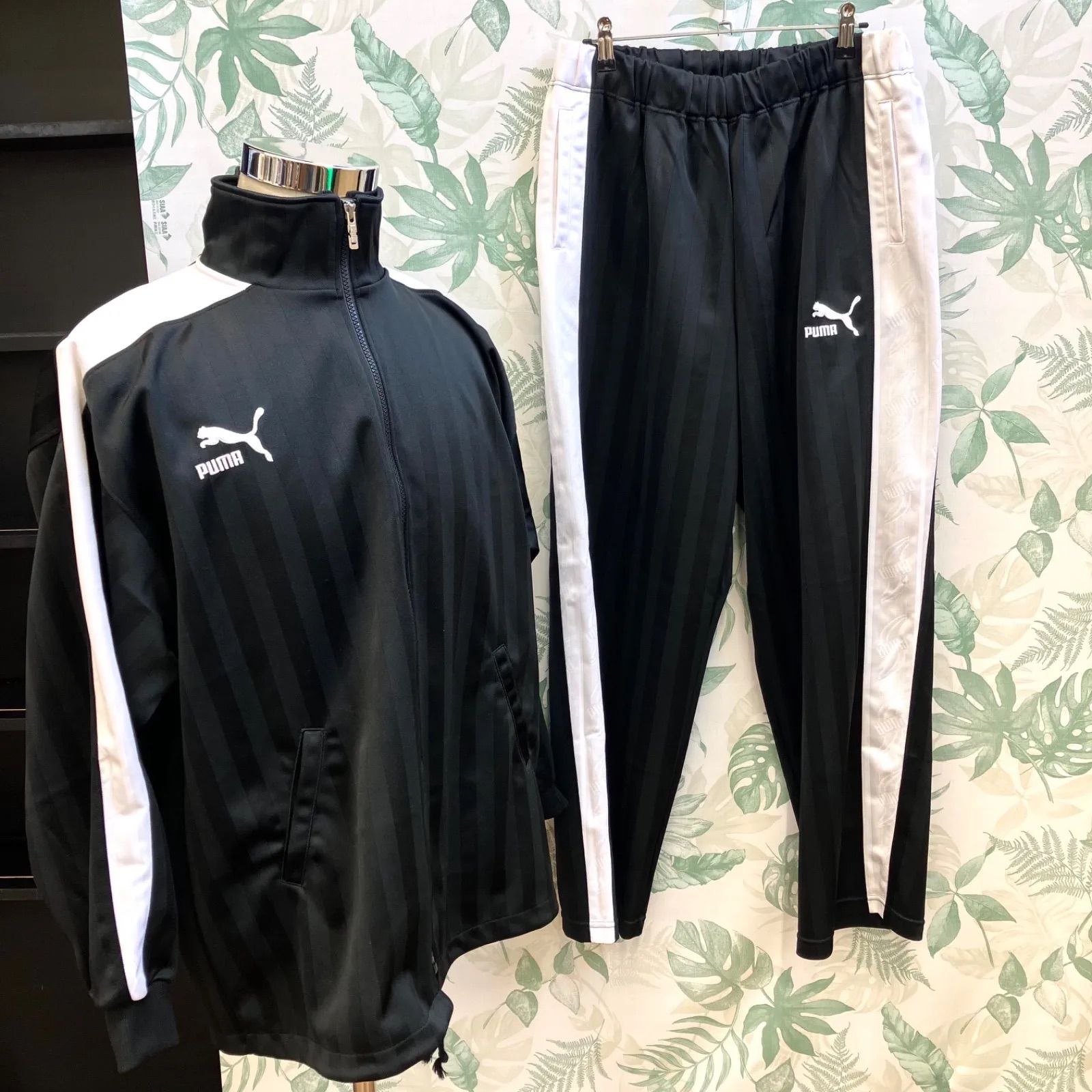 ZZ332 PUMA プーマ ジャージ 上下セット メンズ L ブラック - メルカリ