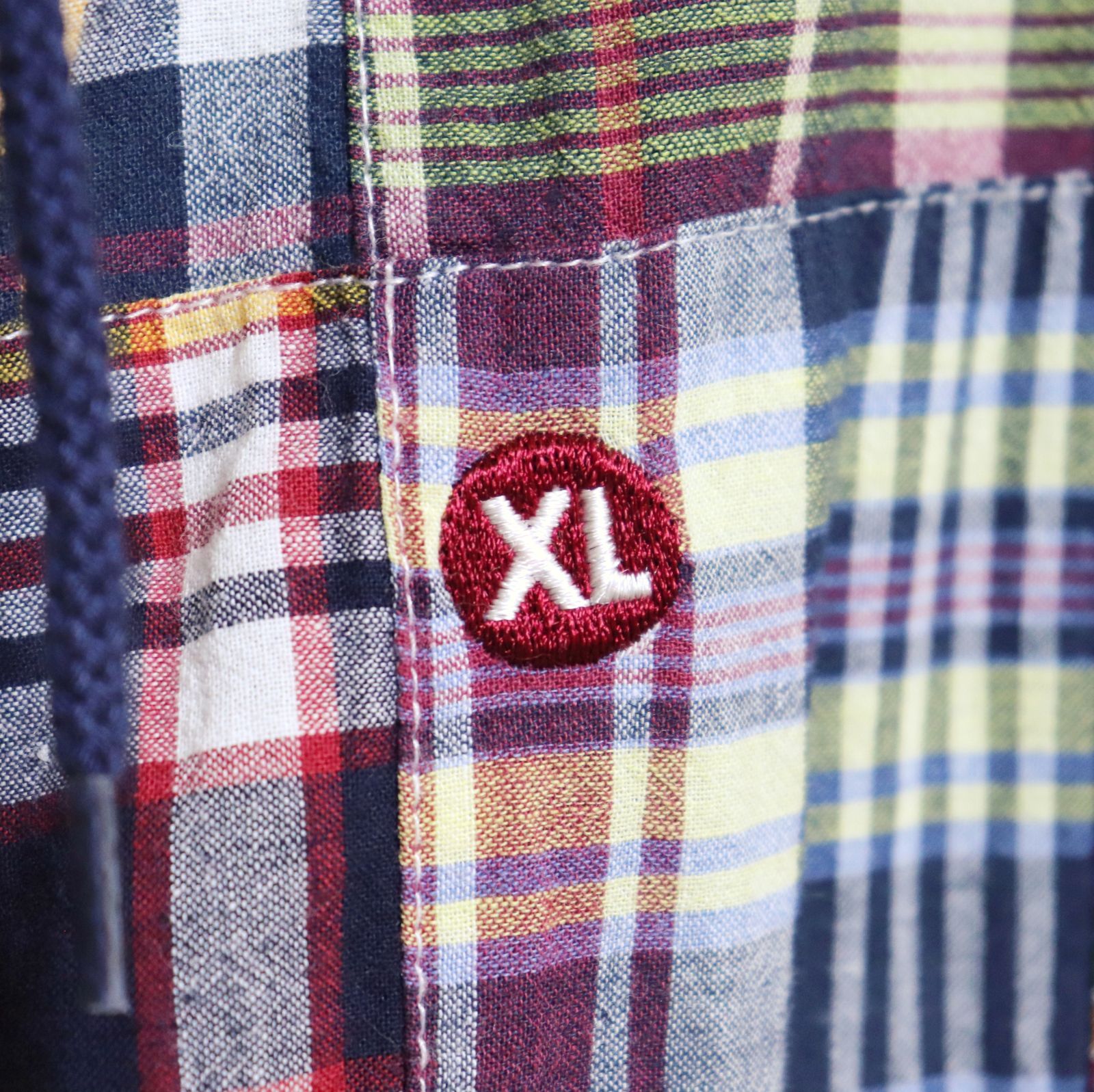 X-LARGE エクストララージ マルチカラー パッチワーク ジップアップ 
