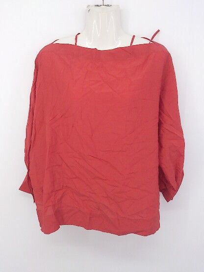 ◇ ROUGE VIF ABAHOUSE ボートネック パフスリーブ シャツ ブラウス レッド レディース P 【中古】 【1210170002172】