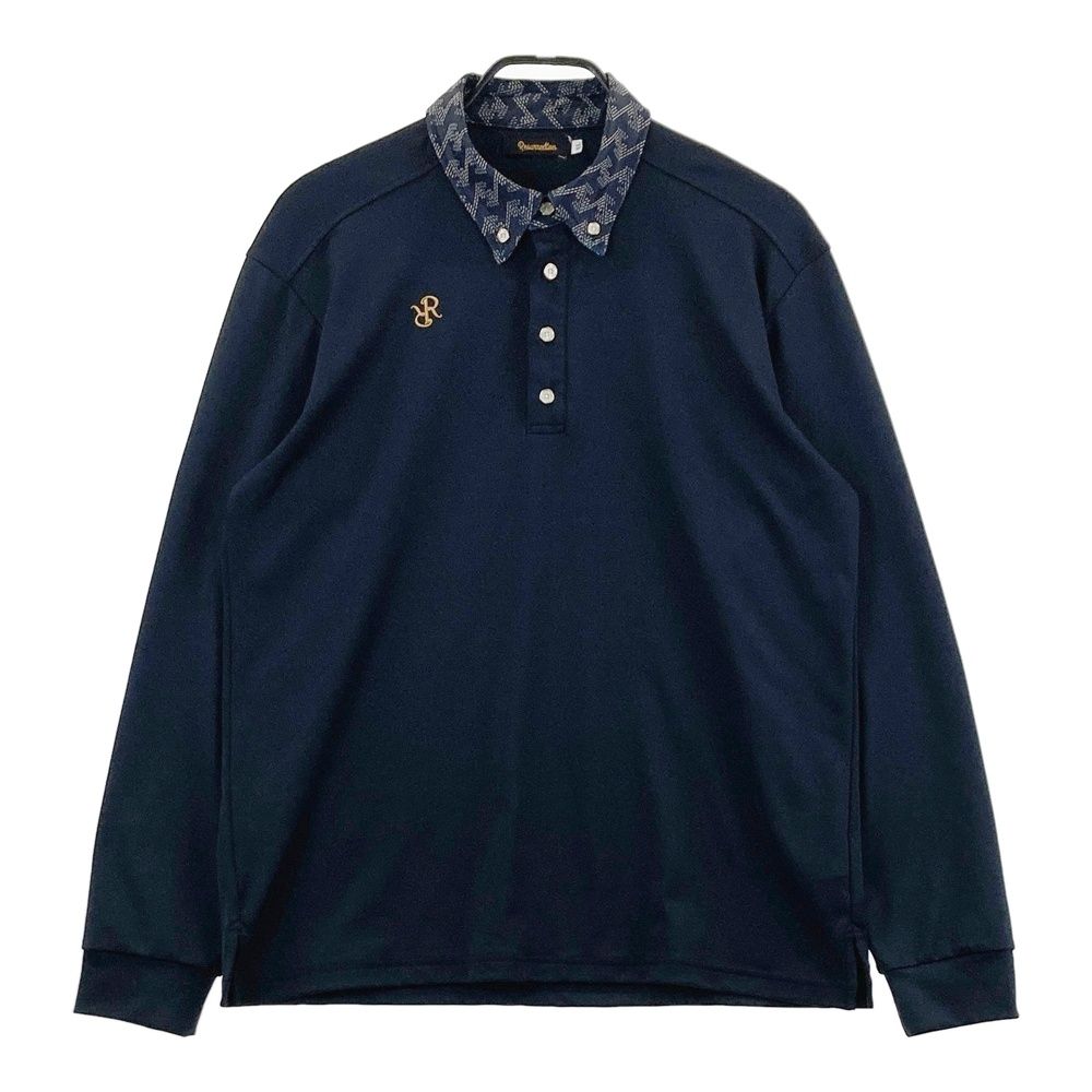 レザレクション メンズ 長袖ポロシャツ ブラック ゴルフウェア サイズ：Ｌ サイズ：XL RESURRECTION レザレクション 長袖ポロシャツ ブラック系