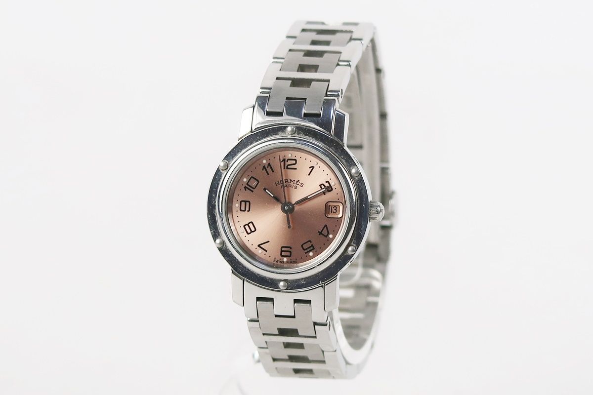 【美品】HERMES エルメス クリッパー CL4.210 腕時計 レディース 動作確認済【RG69】