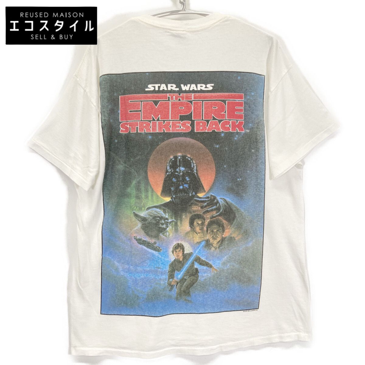 DELTA　デルタ　90'S ホワイト スターウォーズ 帝国の逆襲 バックプリントTシャツ　XL