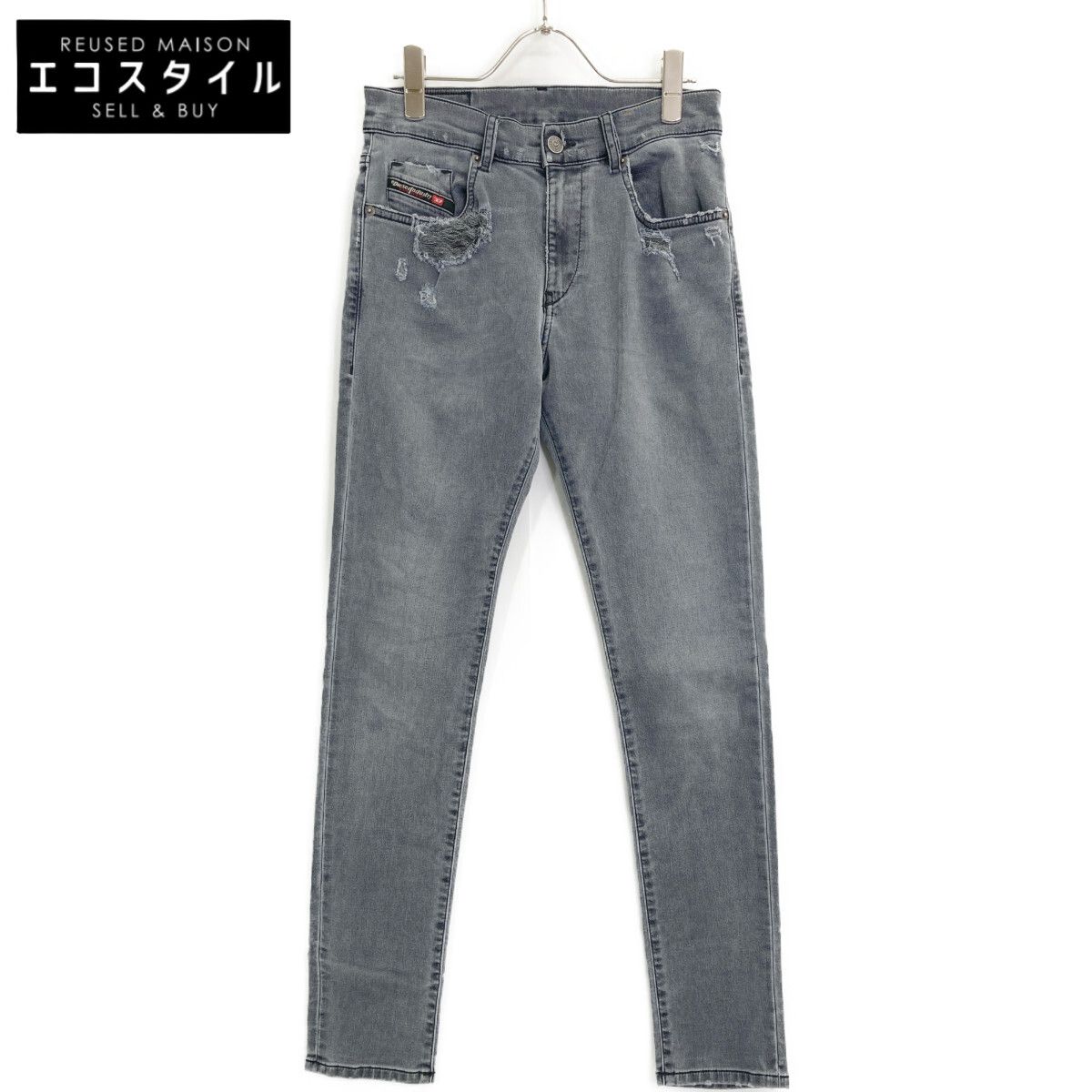 DIESEL ディーゼル グレー D-STRUKT-Z-NE スキニーデニムパンツ 26