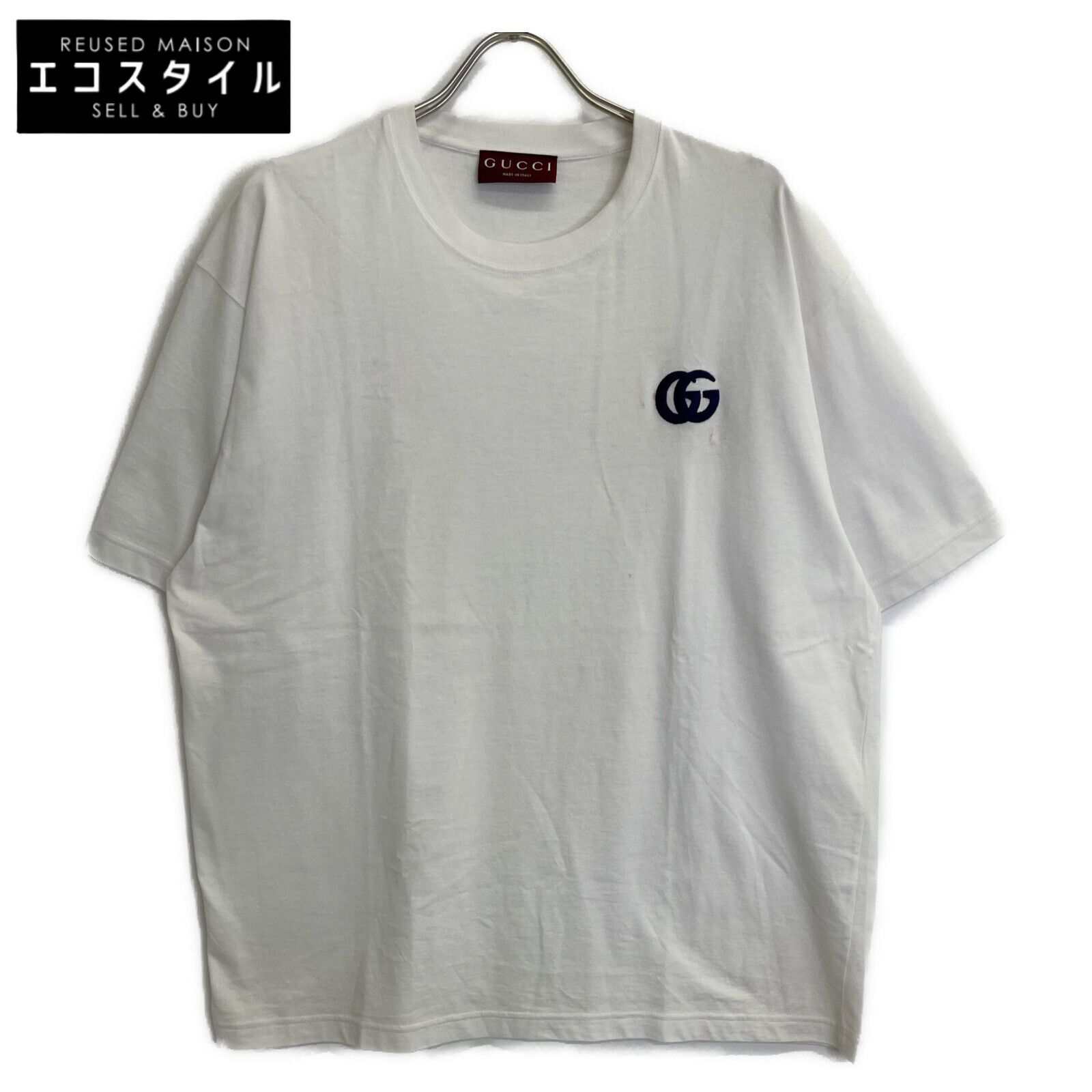 GUCCI　グッチ　796395 ホワイト コットンジャージー Tシャツ　XXL
