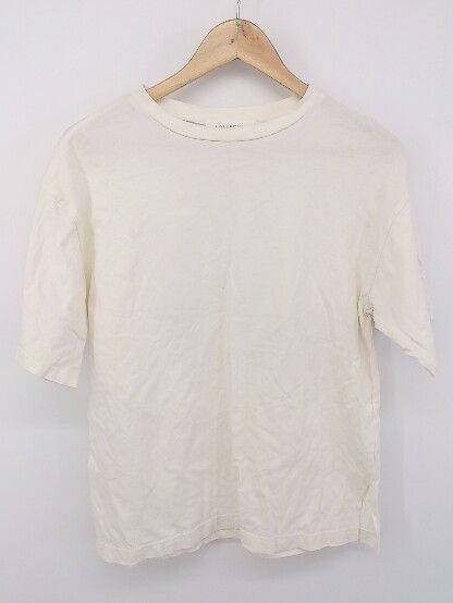 ◇ BONLECILL ボンルシール プリント 五分袖 Tシャツ カットソー サイズF ライトベージュ系 グレー系 マルチ レディース P 【1212290003138】