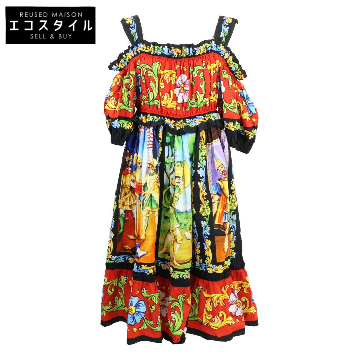 DOLCE&GABBANA　ドルチェアンドガッバーナ　【美品/国内正規】F65H9T/GDS11H マヨリカ柄　46