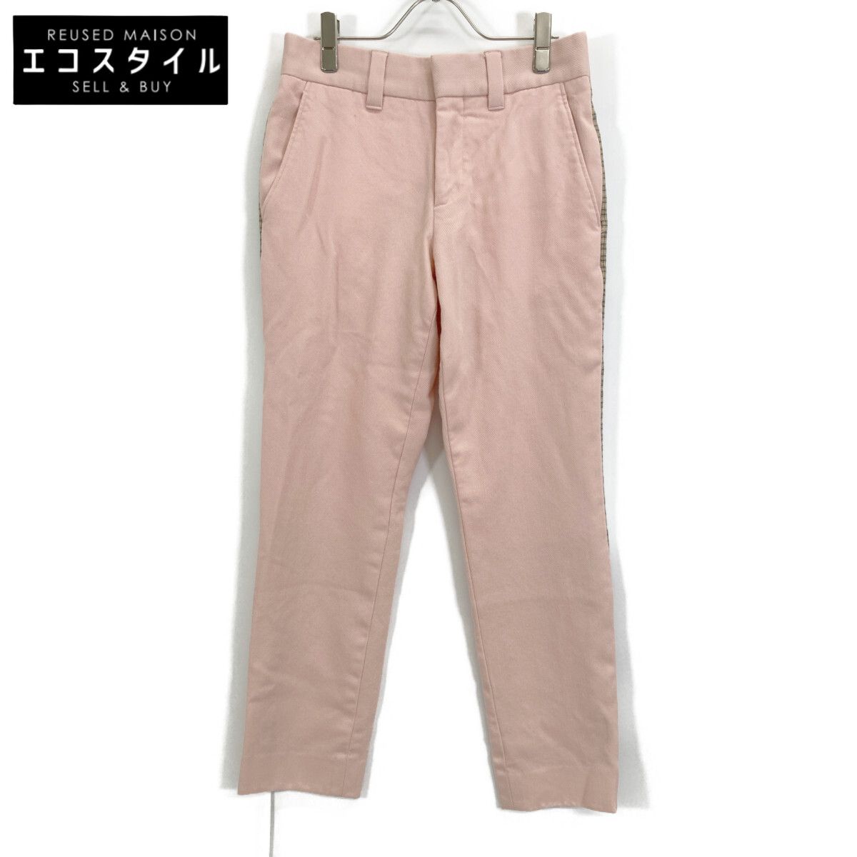 BURBERRY　バーバリー　4565609 サイドノバチェック ストレート スラックスパンツ　44