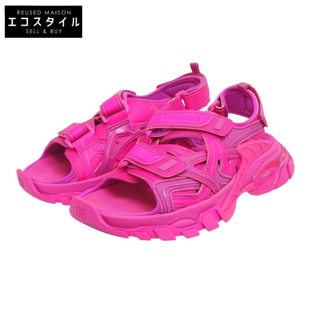 BALENCIAGA　バレンシアガ　美品 Track Sandal トラックサンダル レディース ピンク 36 617543　36