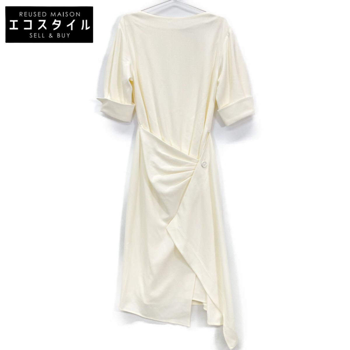 Proenza Schouler　プロエンザスクーラー　R2513011B アイボリー ミディ丈バトーネックワンピース　2
