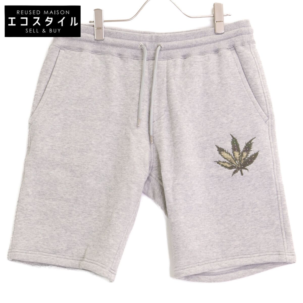 1piu1uguale3　ウノピゥウノウグァーレトレ　MRP535 ホワイト LEAF SWEAT SHORTS スウェットショートパンツ　5 11,010円