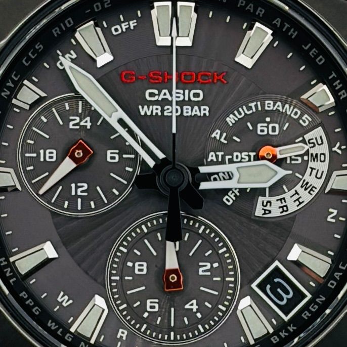G-SHOCK チタン　3382 稼動品中古 箱、コマ、取説付属 T832）超希少！【幻の赤文字】極美品 正常稼動 CASIO カシオ 電波
