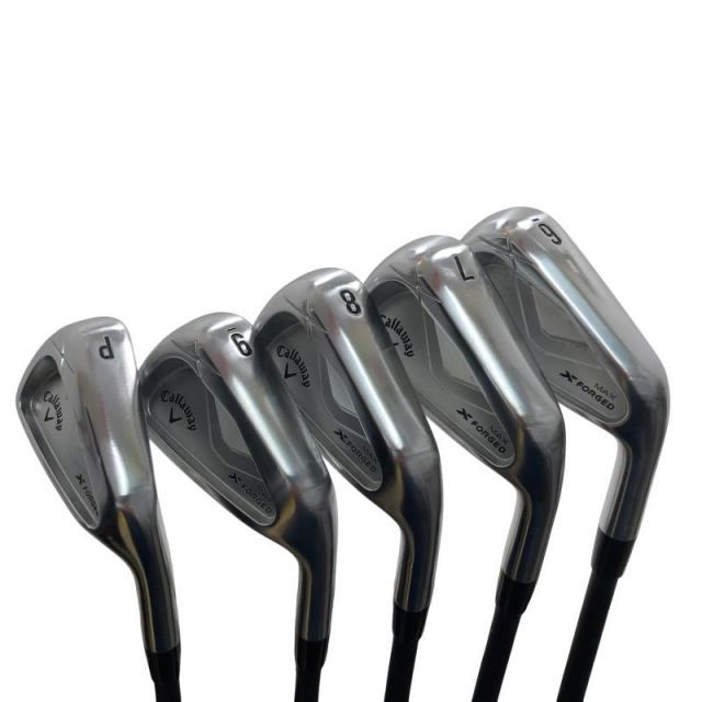 【中古】 キャロウェイ X FORGED MAX(2025) 5S アイアンセット IR 純正特注シャフト (フレックスS) メンズ 男性用 右利き 右用 Cランク ゴルフクラブ