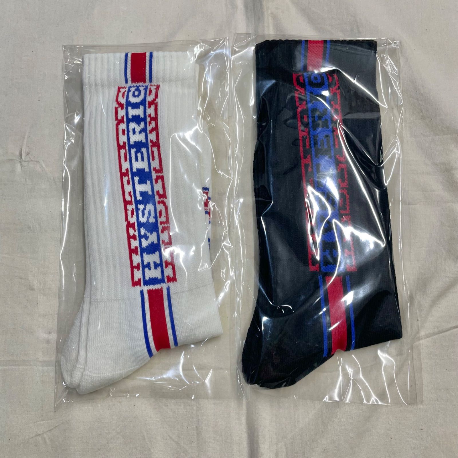 新品未使用　ヒステリックグラマー　靴下　２足セット　HYSTERIC GLAMOUR HG PIT CREW スポーツソックス 02261QT02