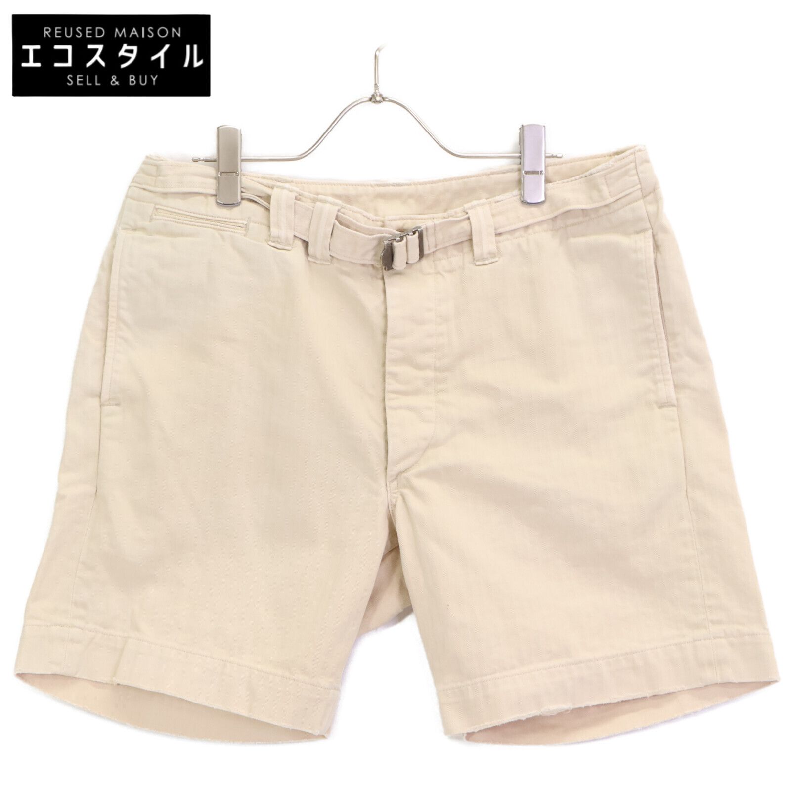 RRL　ダブルアールエル　ベージュ ボタンフライ ヘリンボーン ショーツ　32