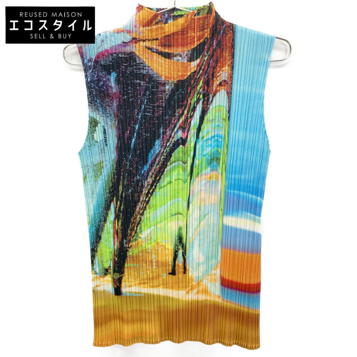 PLEATS PLEASE　プリーツプリーズ　新品同様 23AW PP33-JK671 TROPICAL WINTER ノースリーブトップス　3