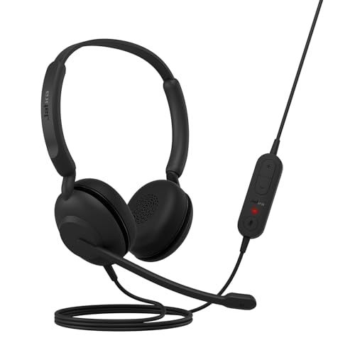Jabra ヘッドセット Evolve 10 USB-A Stereo 両耳ヘッドセット USB 有線 ヘッドホン マイク付き ステレオ ノイズキャンセリング １日中快適なレザークッション 簡単接続 軽量 回転式マイクブーム 会議 国内発送 916a8083