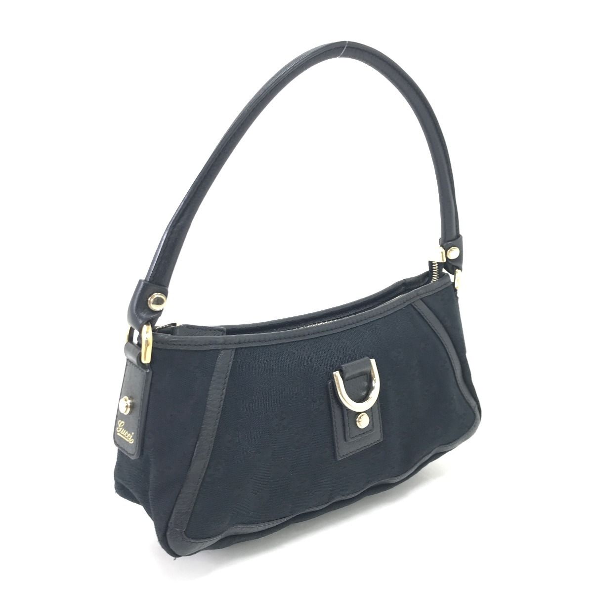 GUCCI グッチ ミニショルダーバッグ GG キャンバス×レザー 130939 ブラック