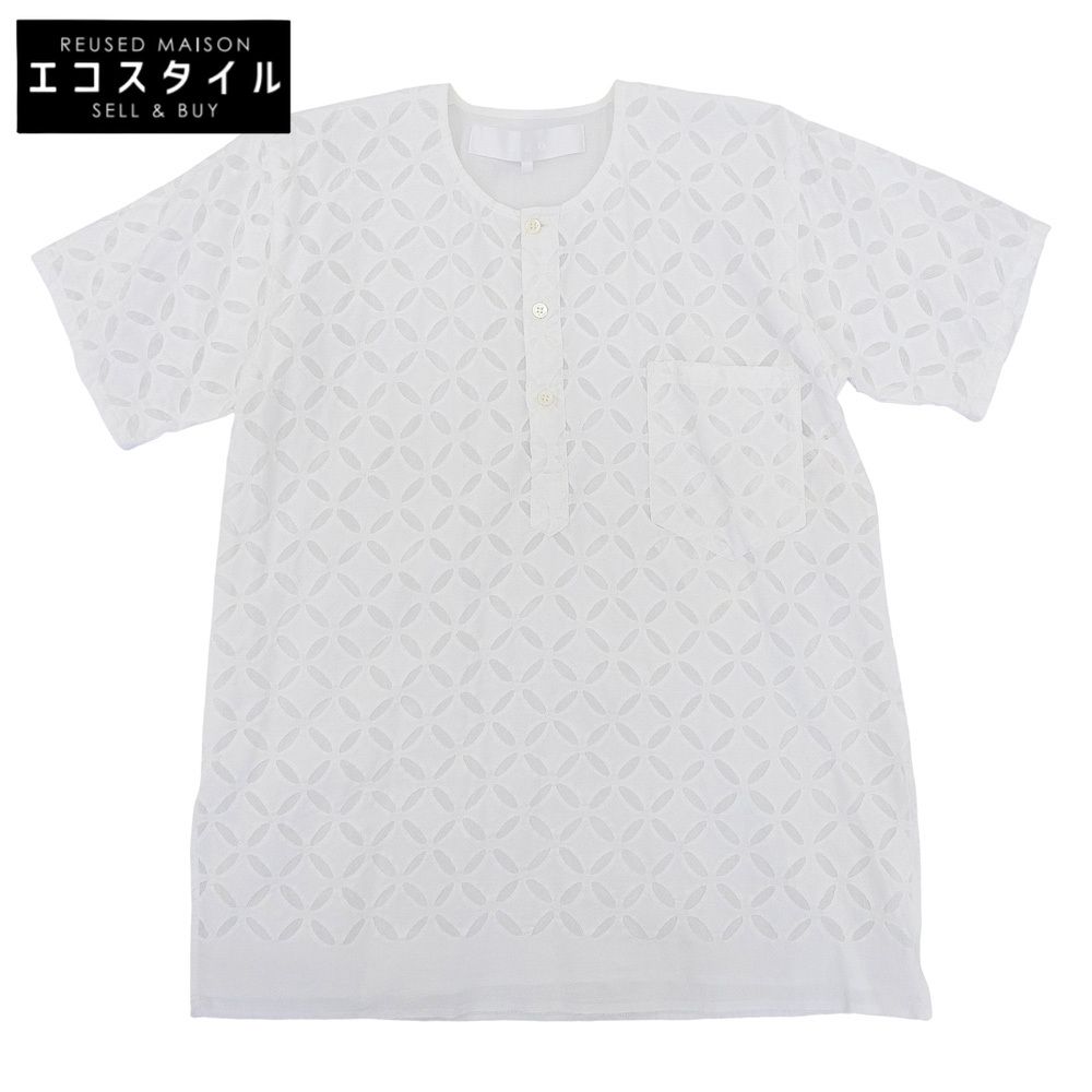TAO COMME des GARCONS　タオ コムデギャルソン　新品同様 ショートスリーブ シャツ トップス レディース 白 ホワイト S TM-B011 23年製　S