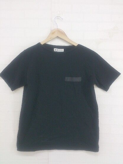 ◇ UNIFY URBAN RESEARCH DOORS 胸ポケット 半袖 Tシャツ カットソー ブラック系 レディース P 【1301260013502】