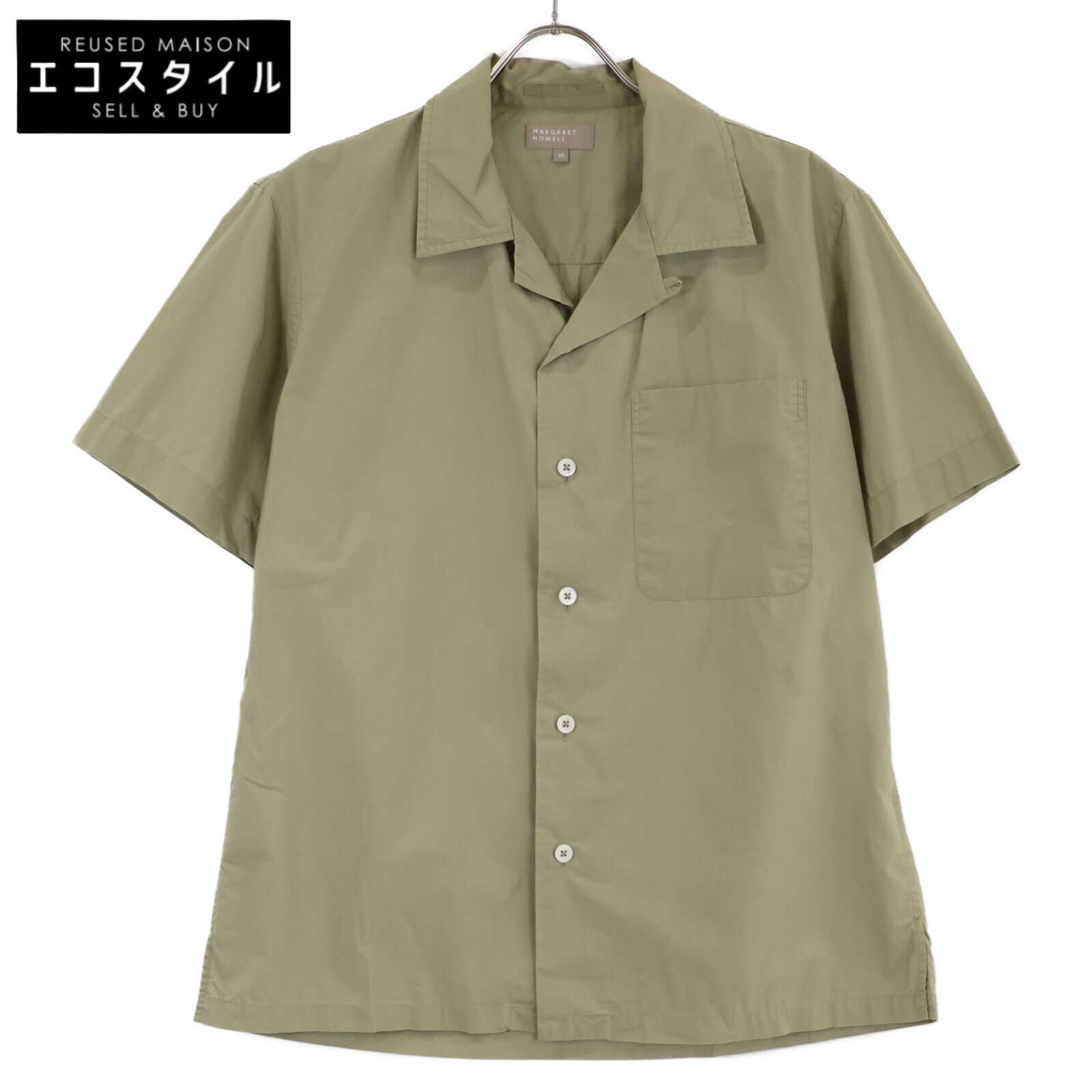 MARGARET HOWELL　マーガレットハウエル　579-8150060 コットン 開襟 半袖シャツ/　M 8,385円